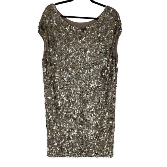 VINCE Gold Mini Dress in Size XS - Picture 4 of 7